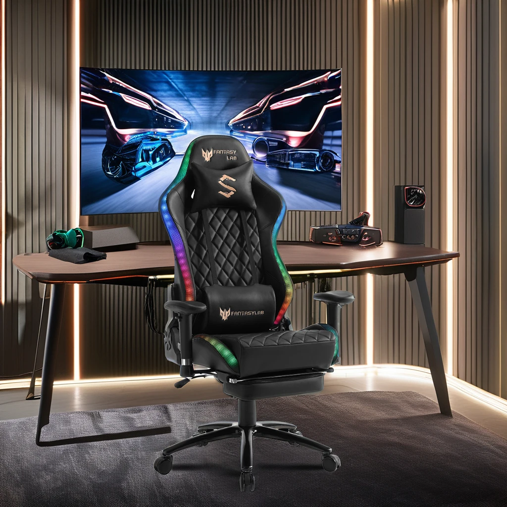 Мужское игровое кресло с rgb-подсветкой