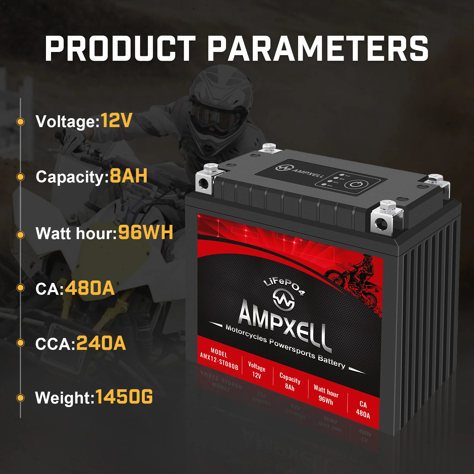 12v 8ah свинцово-кислотный Замена Lifepo4 мотоцикл аккумулятор для запуска двигателя для yamaha yxx12-bs/ytx1bs/ytx16-bs4