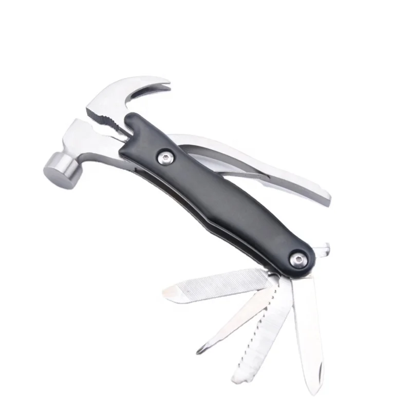 Stainless Steel Claw Hammer Multi Tool Mini Multi-function Camping Hammer With Nail Drawer