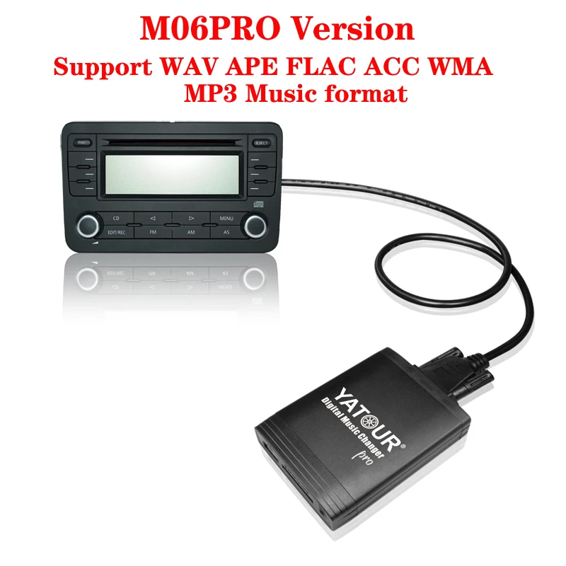 NEWEST Yatour M06PRO APE FLAC WAV AAC WMA MP3 Music format USB SD AUX Car radios MP3 Player