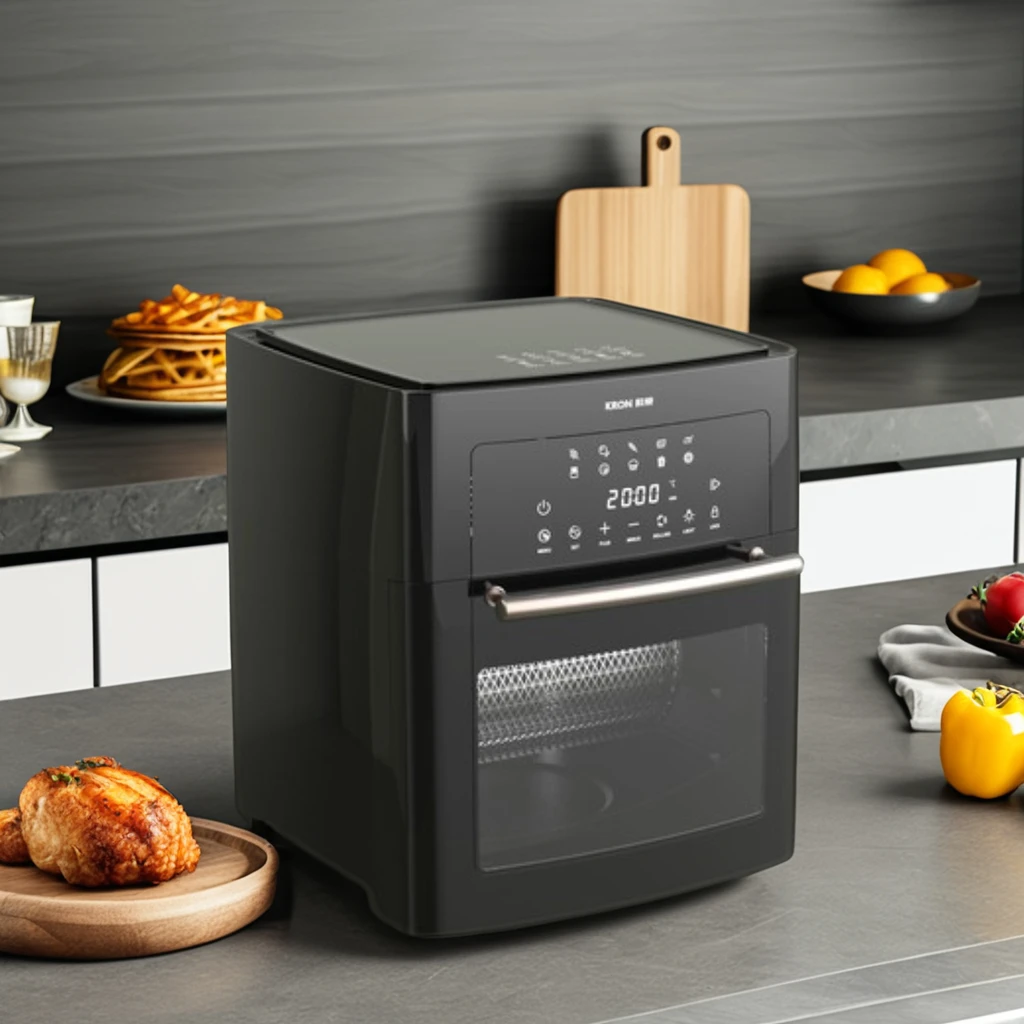 10-in-1 Healthy Hot Oilless Cooker Nonstick Air Fryer Oven with Digital Touch Screen for Household Use