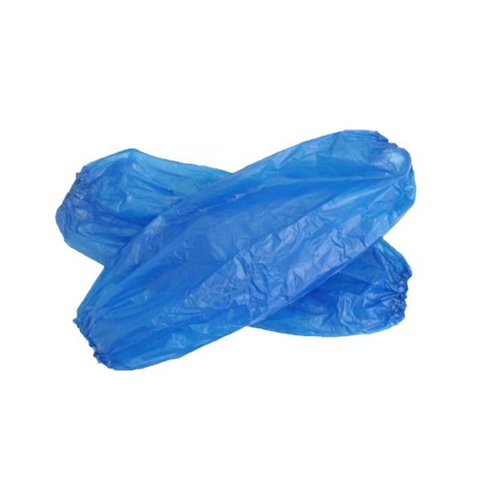 Topwill Disposable Plastic PE Dust Waterproof Cooking Protective Arm Sleeve Cover Blue LDPE CPE Elastic Nonwoven Cuff Oversleeve
