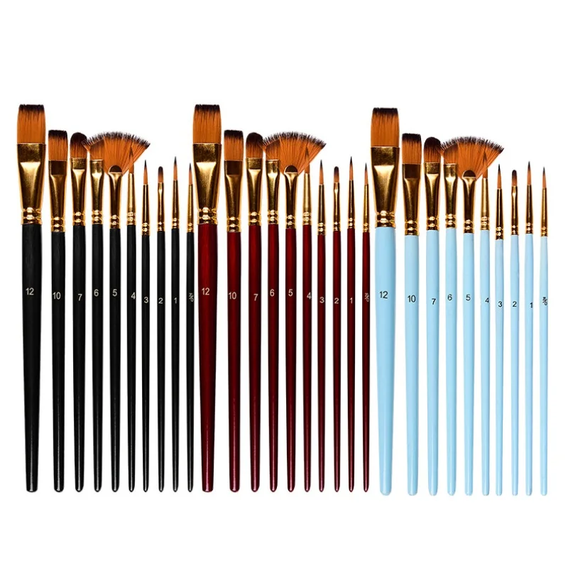 10 Pcs/set Watercolor Gouache Paint Brushes Set