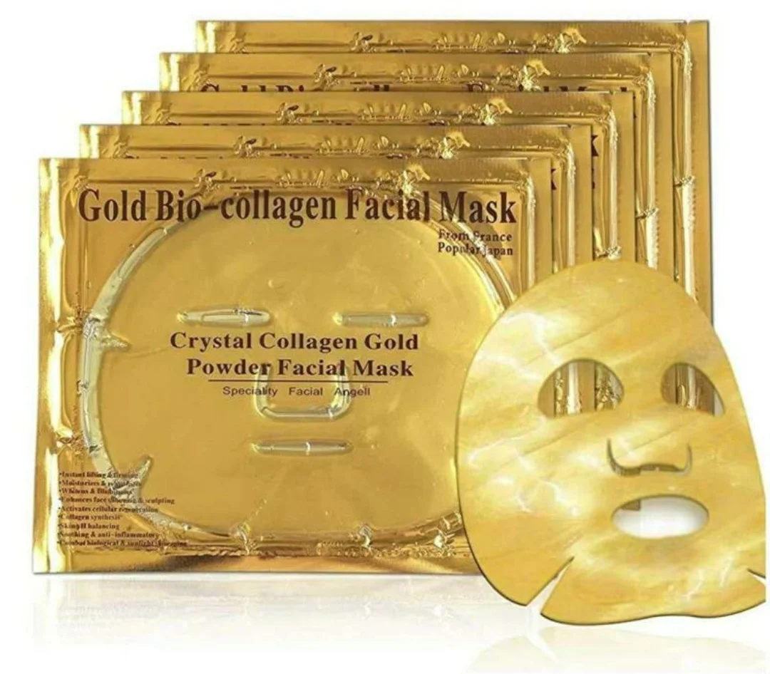 Cosmetics organic korean beauty face mask sheet gold collagen crystal face mask beauty