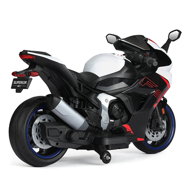 Unisex Ride-On Battery-Powered Kids Motorbike All-Ages Child Electric Motorcycle with EVA Wheels for Children Aged 5+ Years