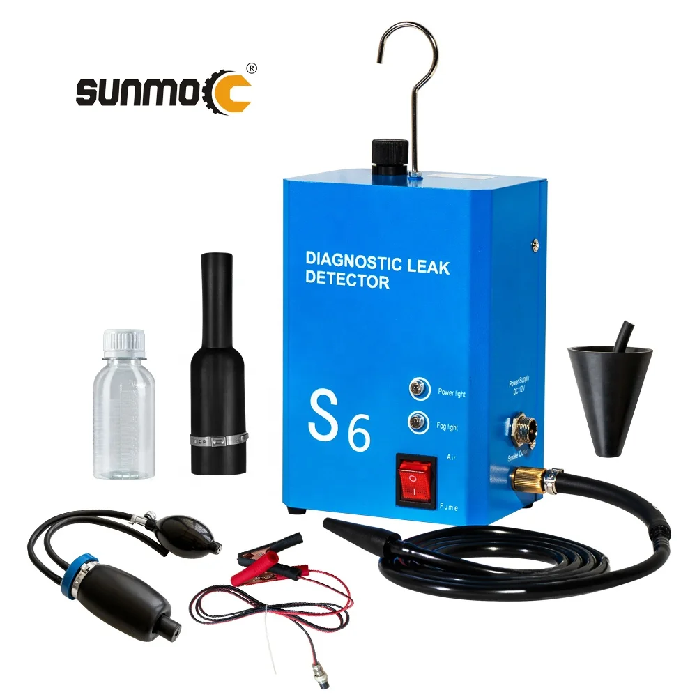 Sunmo Full System pipe leak detect smoke leaking locator car gas leak detector for motorcycle pipe DC 12V smoke machine