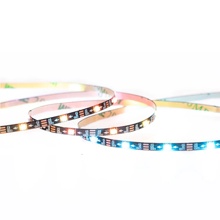 Ultra Narrow 3mm 4mm 5mm WS2812B Smart RGBIC Thin Rgb Led Strip for Sand Table Model Car Atmosphere Light Computer Accessories