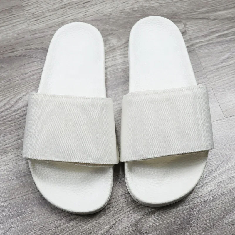 sublimation sliders plain white black sublimation slides, unisex blank polyester sublimation blanks slippers adult and kids