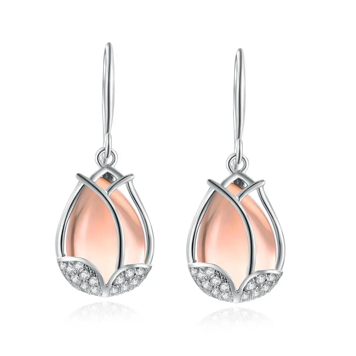 Серьги Hainon для женщин, висячие серьги из проволоки, красного, фиолетового, зеленого цвета, висячие серьги из серебра 925 пробы, подарок