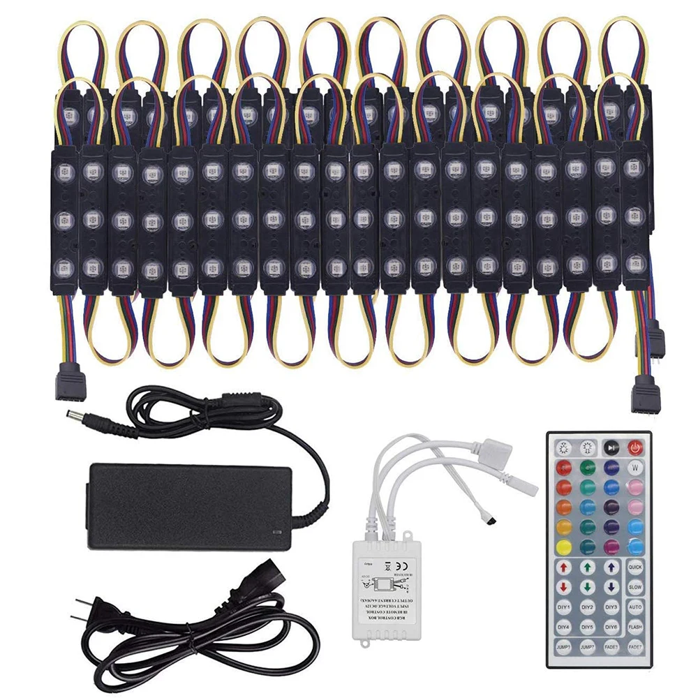 RGB затемняемый Светодиодный модуль SMD 5050 DC12V знака 12 В с адаптером и