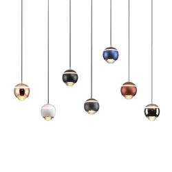 Modern simple small indoor bedroom crystal bar led pendant light creative restaurant chandelier lifting atmosphere lamp