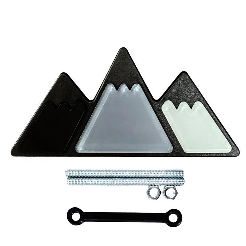 Wholesaler Hot Sale Bling Bling Crystal ABS Tri-Color Grille Badge Mountain Grill Emblem Grille Badge Emblem for Toyota Tacoma