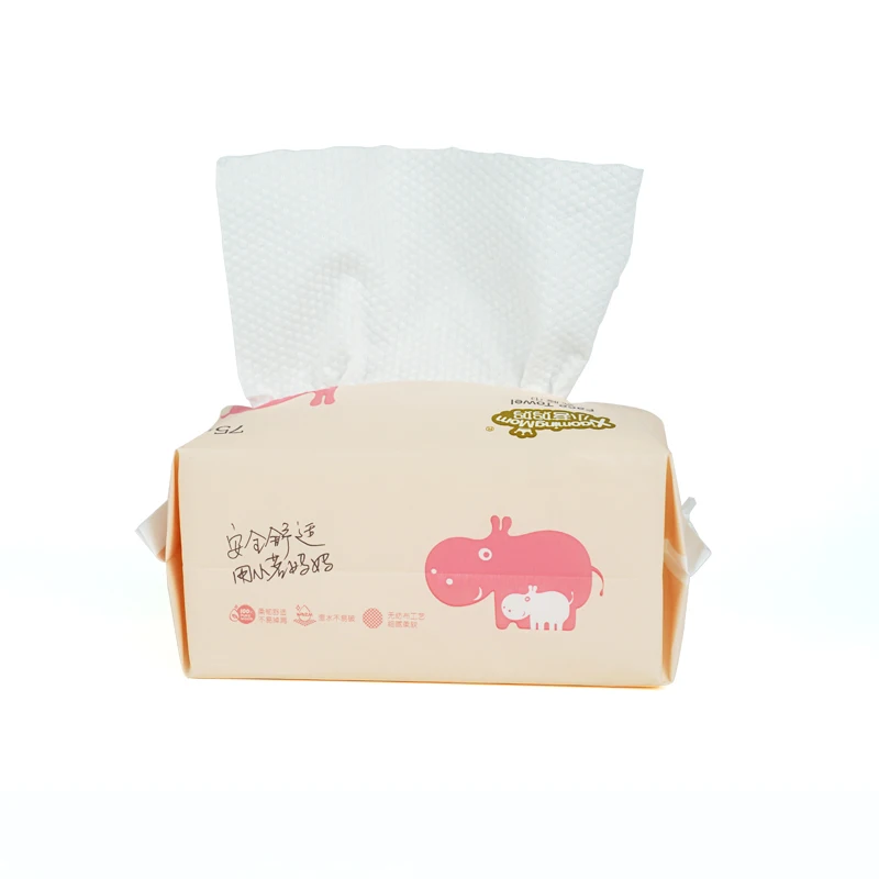 FREE SAMPLE Factory OEM Disposable 100% Cotton Cleansing Soft Cotton Tissue with 75 Pcs