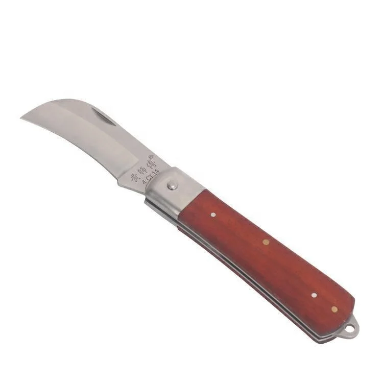 Grafting Garden Budding Wood Handle Mushroom Folding Florist Pruner Garden Knife