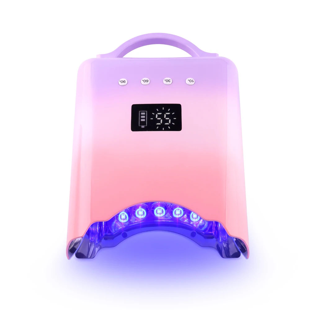 Cordless Rechargeable 78W UV Lamp for Nails 365nm + 405nm Gel Nail Lights Nail Art Manicure Tools for Home and Salon
