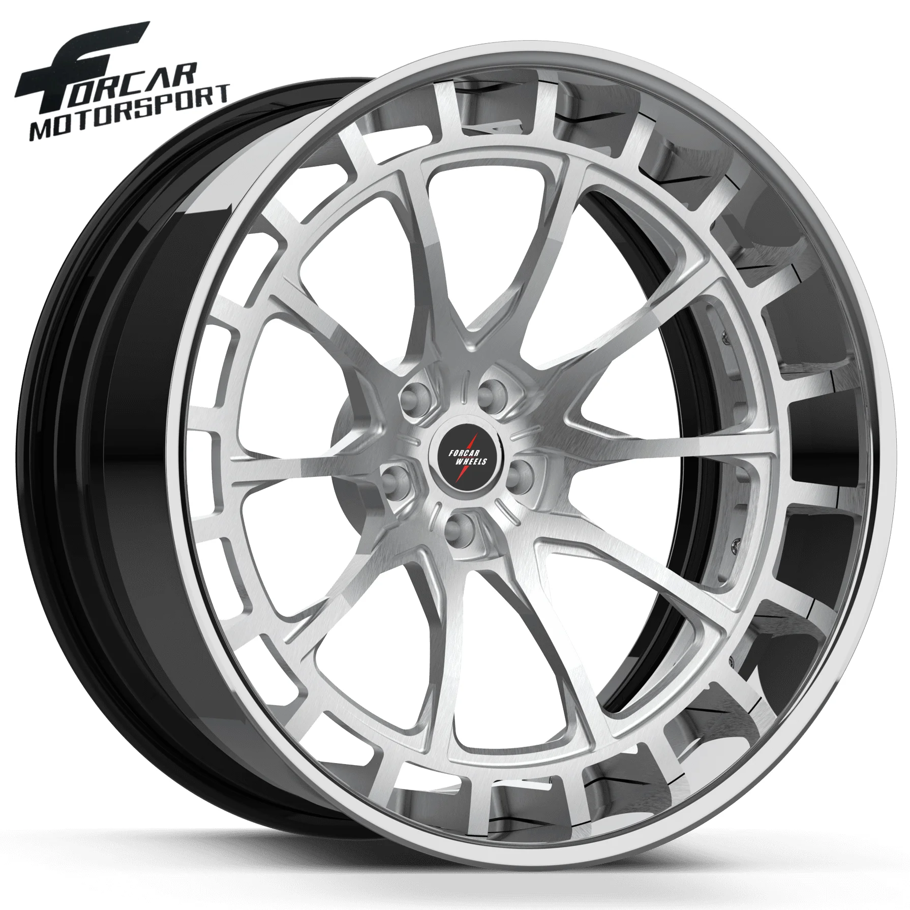 Two-Pieces Car Wheel Rim Aluminum Chinese Forged T6061 5*100 5*112 5*114.3 Alloy Rims for Personal Use