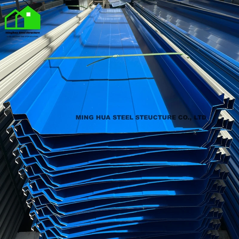 Galvanized steel roof plate aluminum magnesium manganese color painted blue steel plate for building decoration