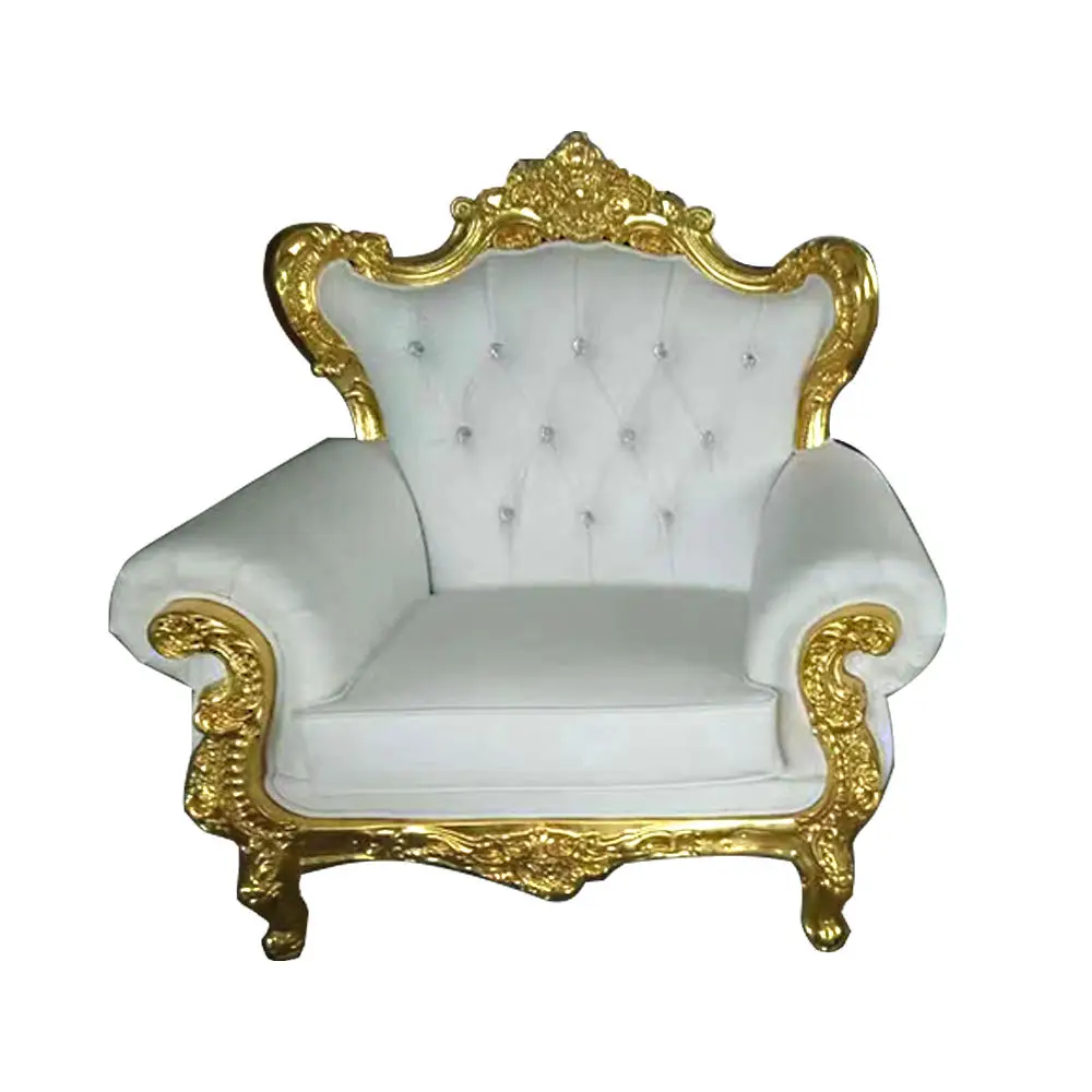 Factory Direct Sales Wholesale High Standard King And Queen Chairs Throne Sofa Royal Sofa Luxury Wedding King Chair