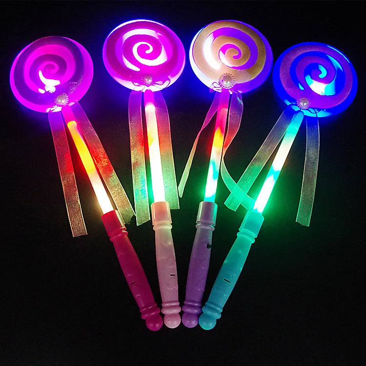 New Hot Candy Glow Sticks Sell Well Fairy Wand LED Toys Cute Lollipop Shape Flash Magic Wand Concert Party Supplies