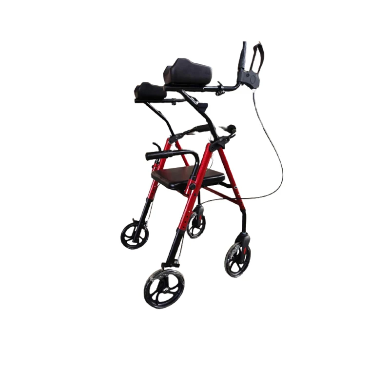 Height Adjustable Lightweight Elderly Disabled 4 Wheels Auxiliary Trolley Knee Wheelchair Scooter Rollator