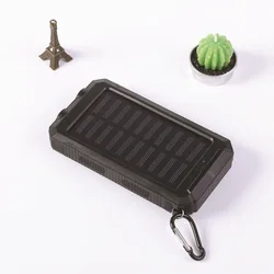 Новый внешний аккумулятор на солнечной батарее с двумя USB-портами водонепроницаемое зарядное устройство внешняя портативная солнечная панель со светодиодной