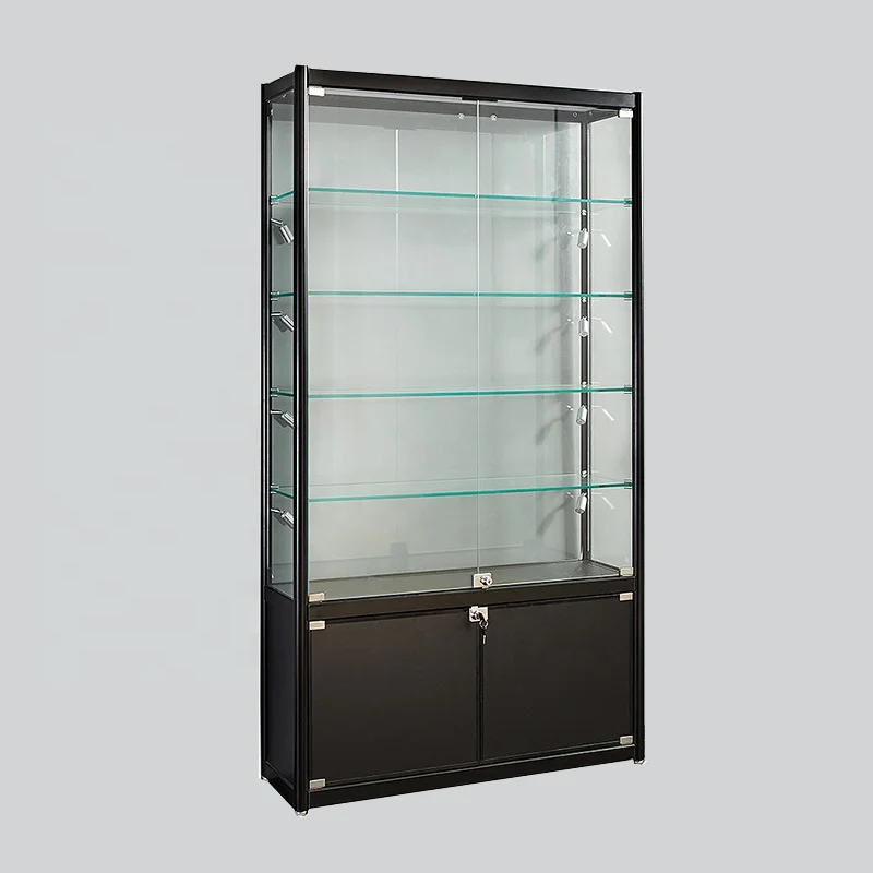 Adjustable Glass Display Shop  Showcase with LED Lights