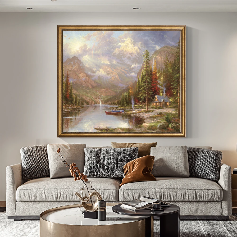 Canvas hand painting wall art modern wall picture flower oil painting