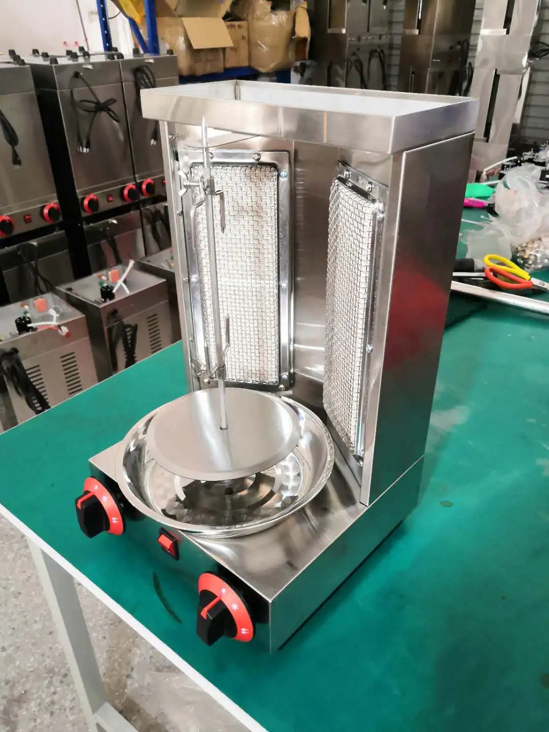 Газовая машина Shawarma для курицы из нержавеющей стали