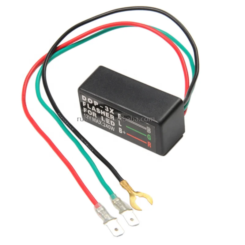 12V для автомобилей и мотоциклов СВЕТОДИОДНАЯ мигалка реле водонепроницаемый универсальный DOP-3X мигалкой светодиодный указатель