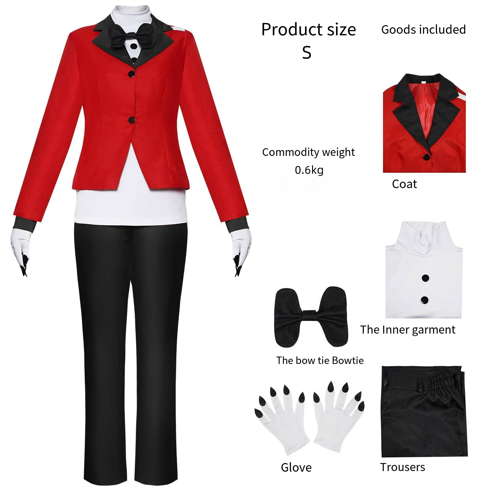 Hazbin Hotel Charlie black anime  costume cosplay prop Wig Shoes Boots Halloween anime costume  kids costume cosplay shoes