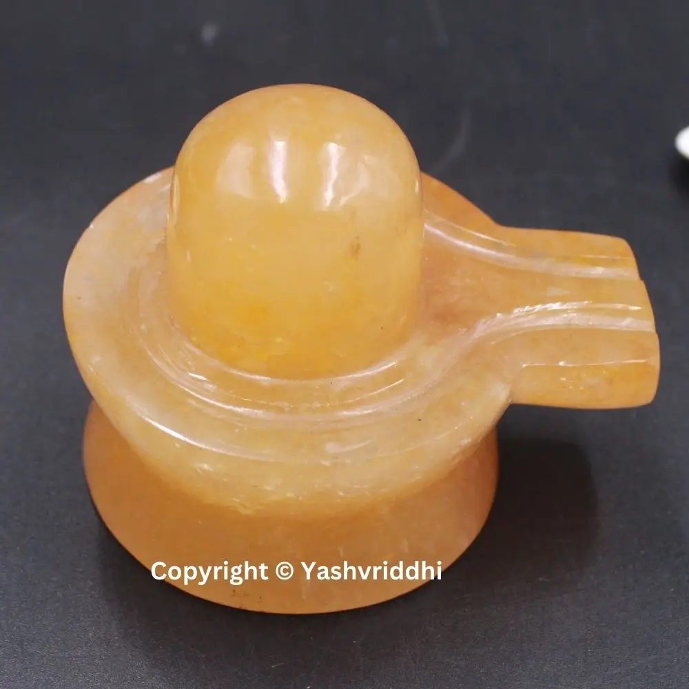 Citrine Shiva Lingam Healing Shivling Natural Citrine Shivling Idol Citrine Stone for Wealth and Abundance
