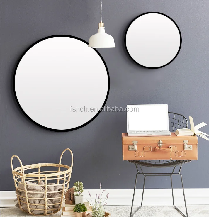 Top Sale 60CM Decorative Rose Gold Mirrors Decor Wall Round Living Room