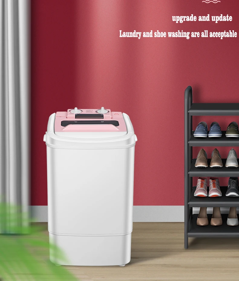 Household semi-automatic single drum shoe washing machine, large capacity dual purpose washing machine, small size
