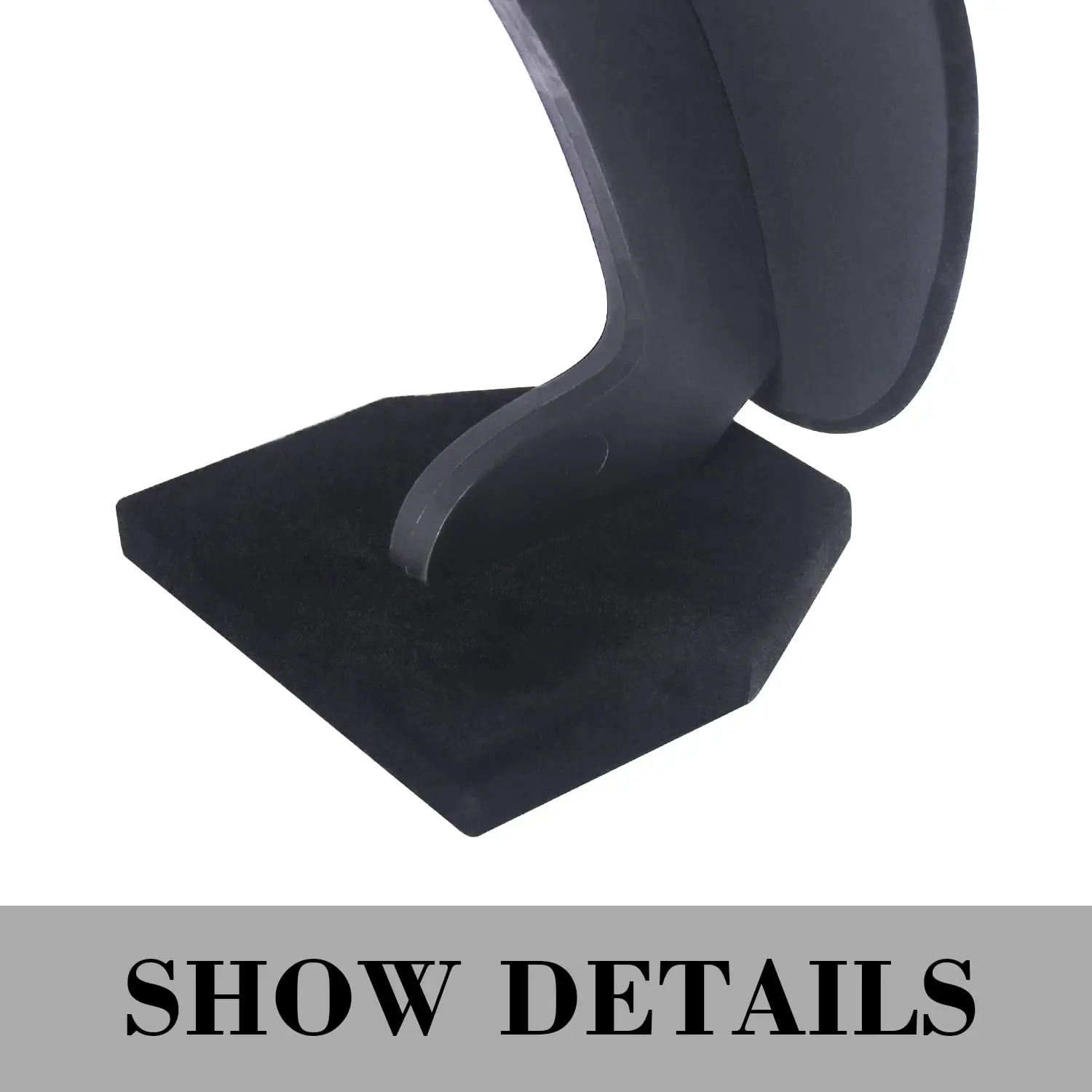 Black flannel Custom Necklace Display Velvet Jewelry Bust Mannequins For Jewelry Display