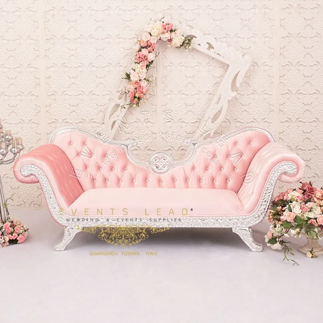 Elegant And Romantic Pink New Products King Queen Wedding Throne Chairs Sofa