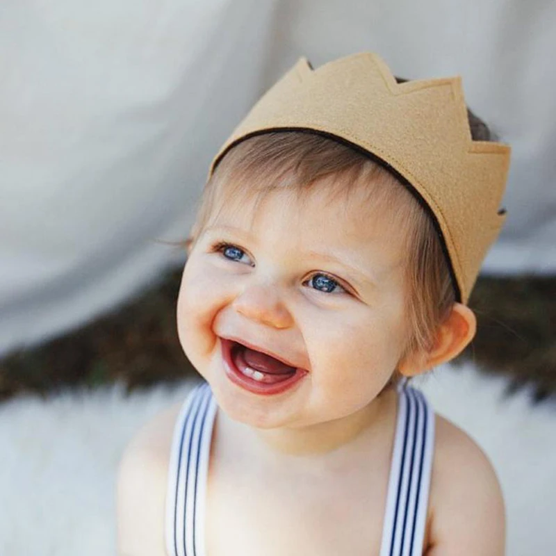 Hot sale kids Children Wool Felt Crown for Birthday