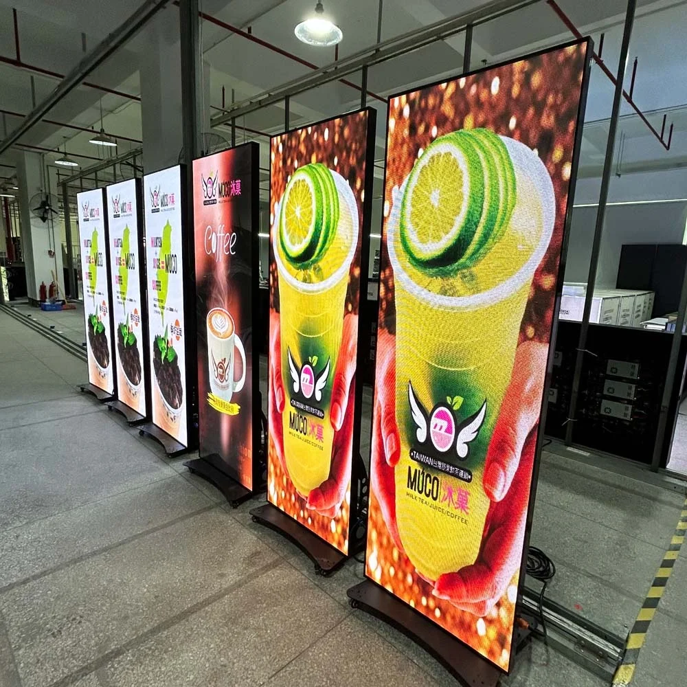 TOPLED Indoor P2.5 Portable Smart Panel Advertising Player led screen Poster Display for Shopping mall