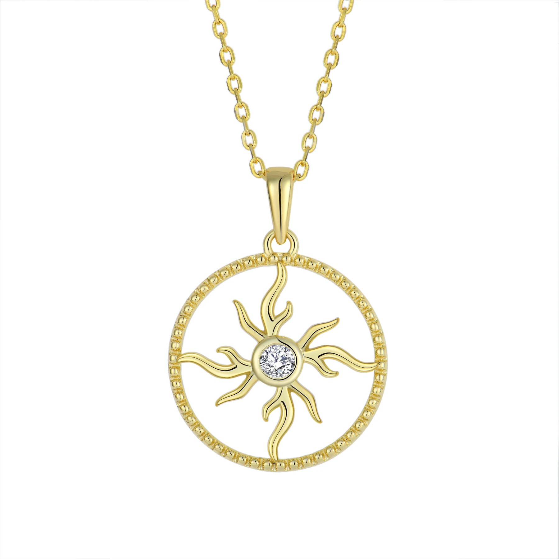 2023 New Sun Necklace Rapunzel Sun Pendant Minimalist Women Wholesale Necklace Souvenir Bridesmaid Gifts Anniversary Gold Plated