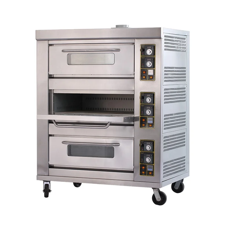 Commercial 2 layers 4 trays bakery gas oven used bakery bread oven diesel