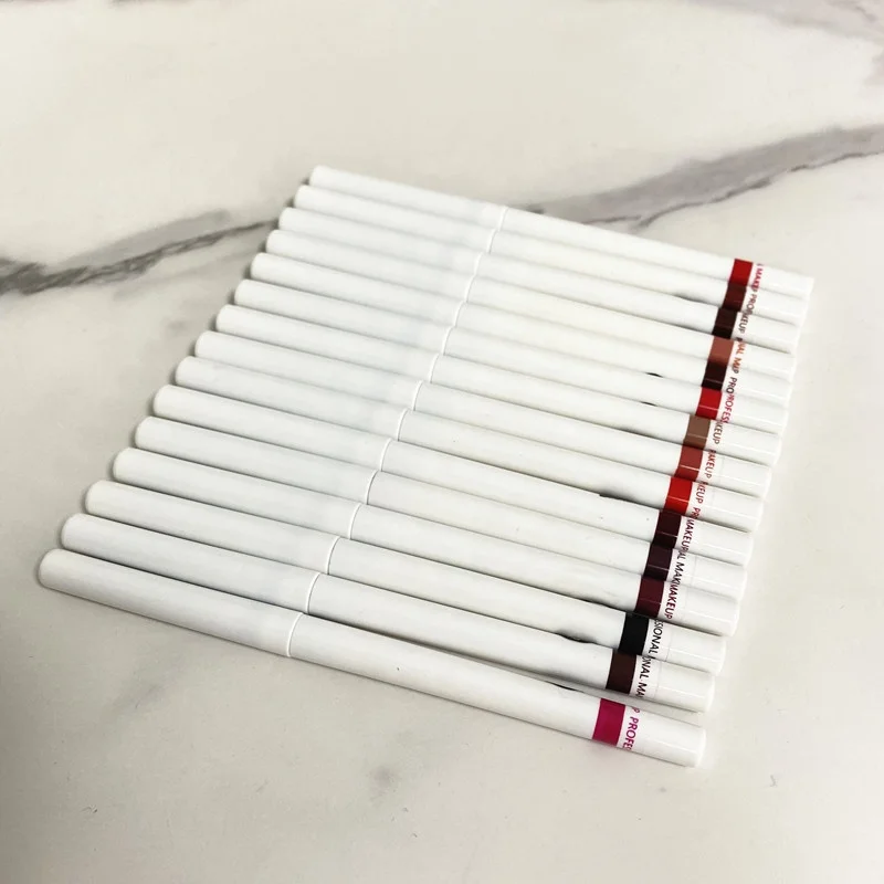 Waterproof Lip Liner Long Lasting Wooden Lipliner Pencil Private Label Matte Make Up Wood and Lipstick