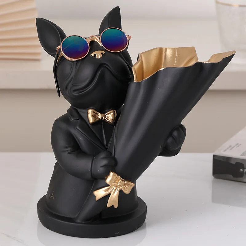 Flower Arrangement For Dogs And Dogs Interior Living Room Elephant Resin Decoration Home Living Room Tv Cabinet Decoration