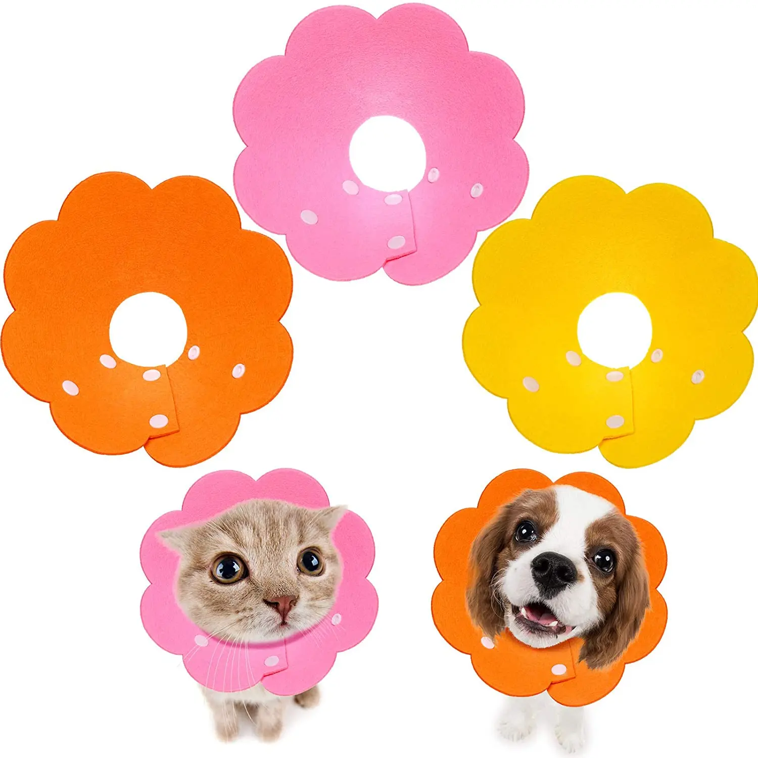 Recovery Cat Cone Collar for Kitten Sun Flower Neck Cat Cone Recovery Collar for Pet Kitten Cat Puppy Rabbit to