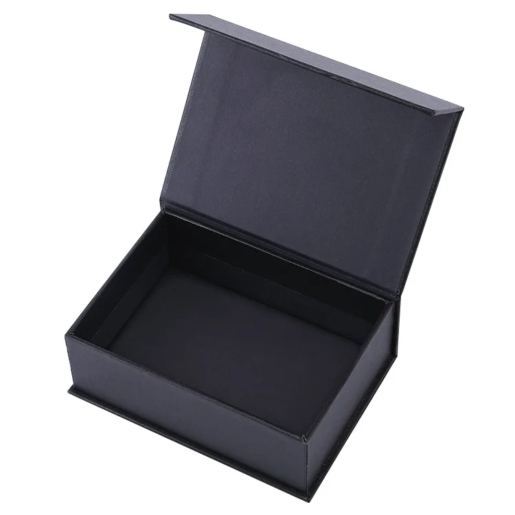 High quality magnetic box black flat foldable paper shoes corrugated packaging paper shipping boxes