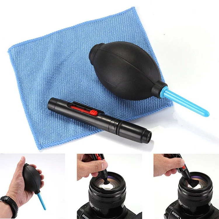 Clean tools 3-in-1 Camera Cleaning Kit Air-Blower, Lens Cleaning Pen, Microfiber Cleaning Cloth for digital