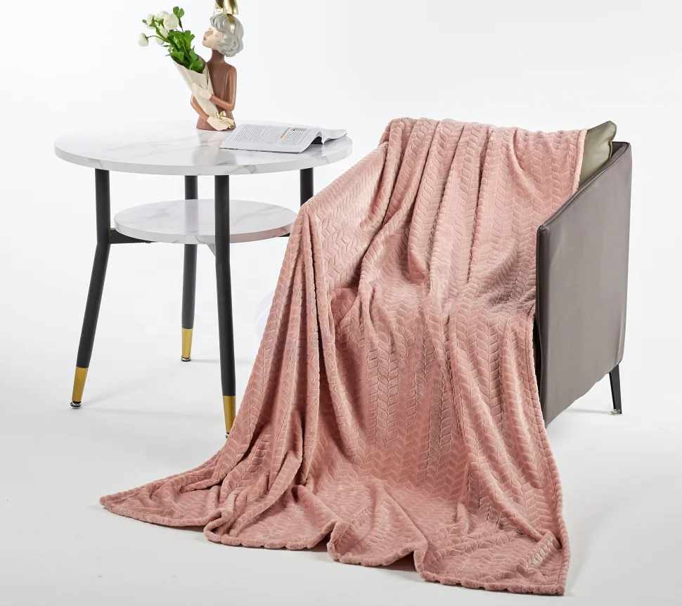 2021 China Best Price Personalized  Jacquard Flannel throw Coral  couch  fashion blanket