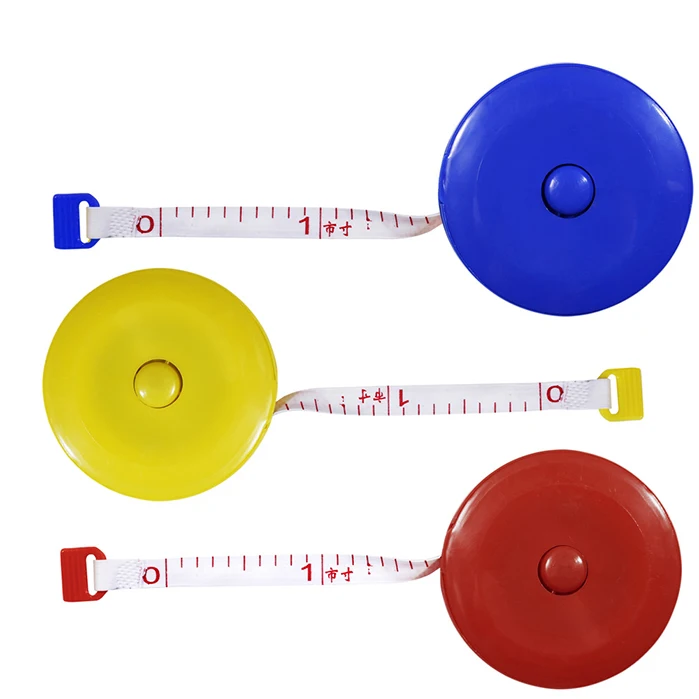 60 дюймов, 1,5 метра, мягкая круглая Выдвижная мерная лента, карманная, измерительная лента для шитья ткани