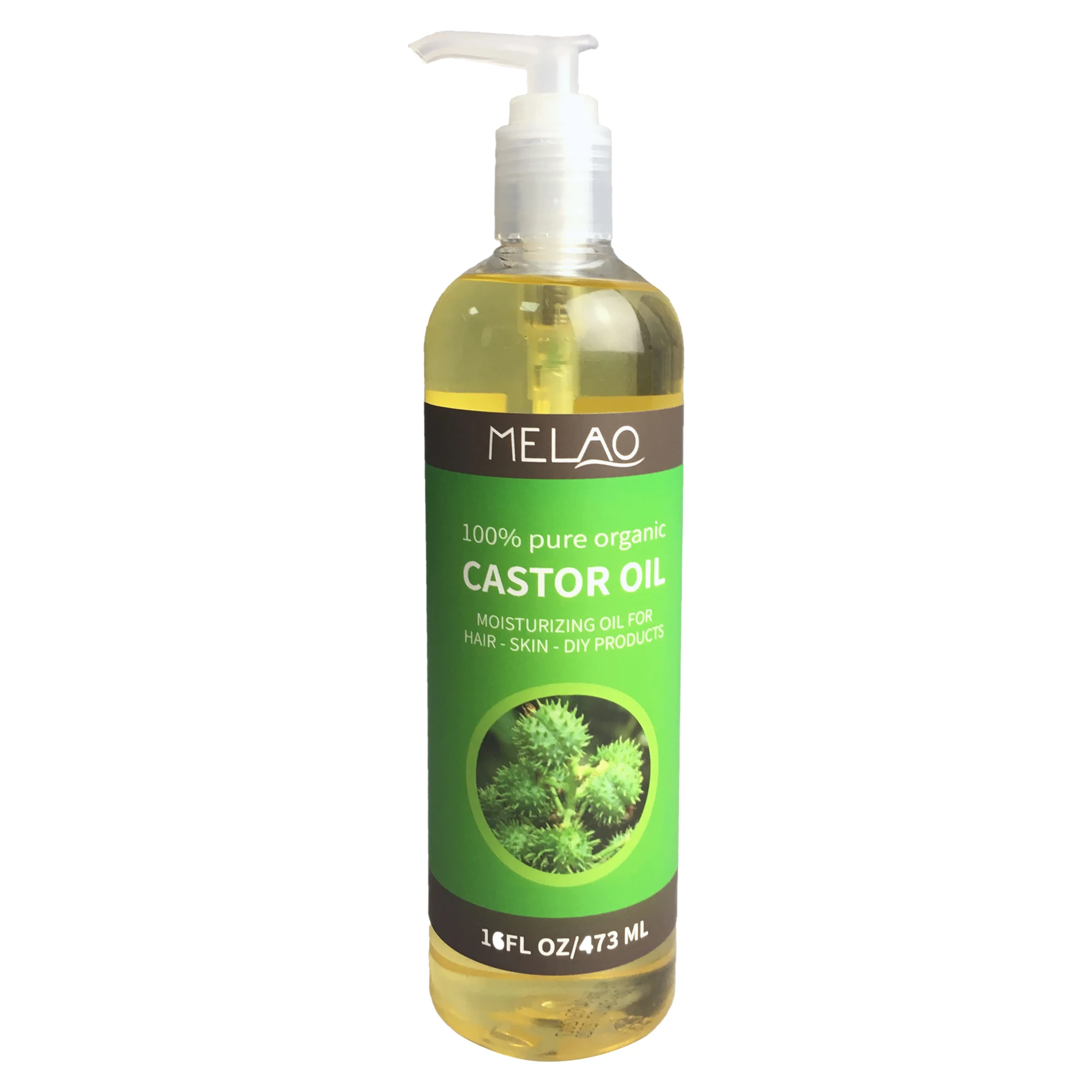 Wholesale MELAO Organic Castor Oil Stimulate Growth for Eyelashes Eyebrows Hair Skin Moisturizer Oil Eyelashes Growth Hair