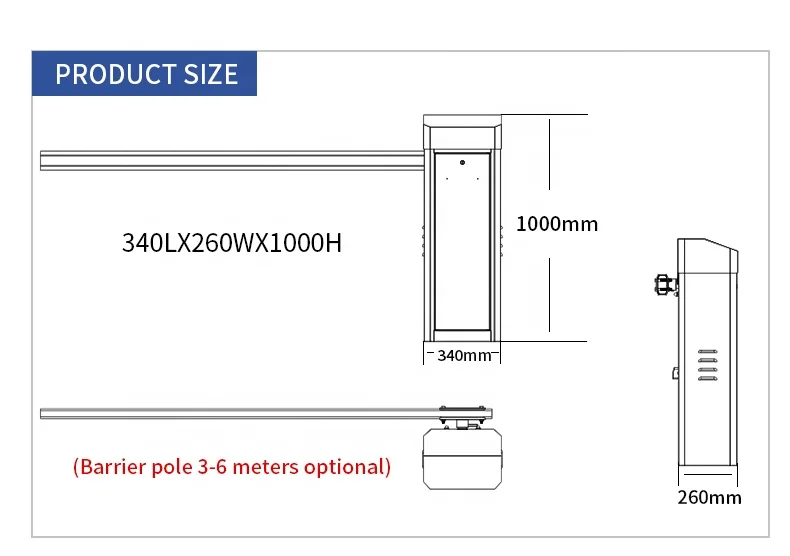  Aluminum alloy parking gate barrier high way retractable fence crowd control