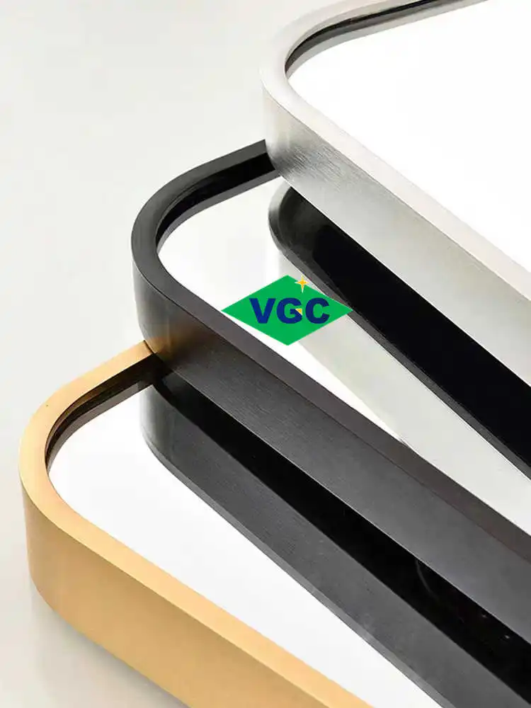 VGC Factory Good Price Black Round Metal Framed Wall Mirror Decorative Gold Framed Round Wall Mounted Mirror Size:50CM 60CM 80CM