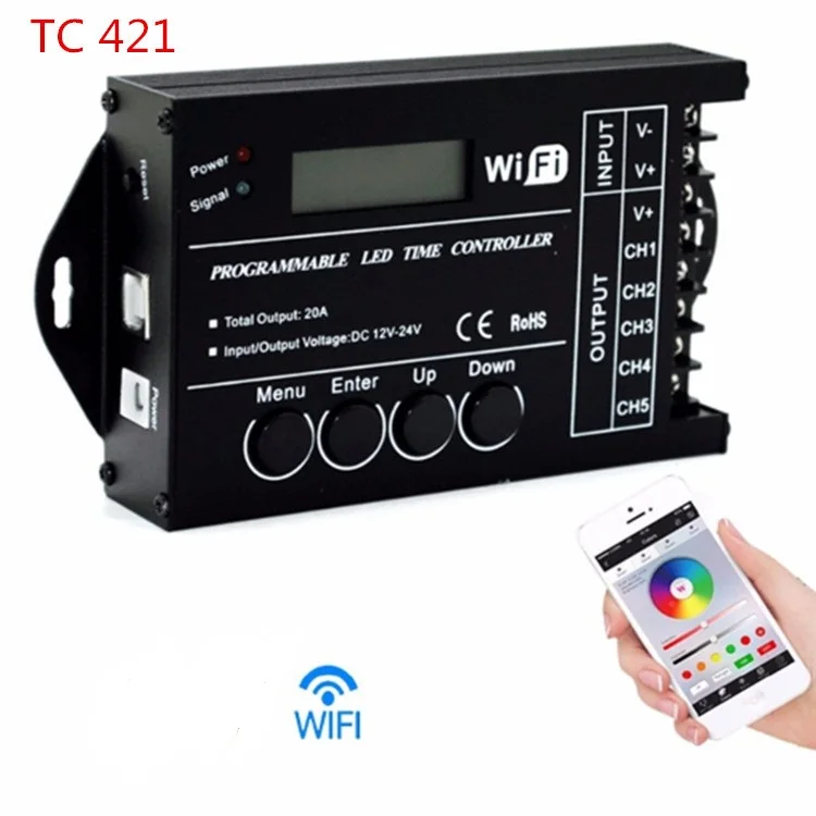 Led Strip RGB TC420 Timing Dimmer Lighting Wifi Time Controller Programmable 5 Channels